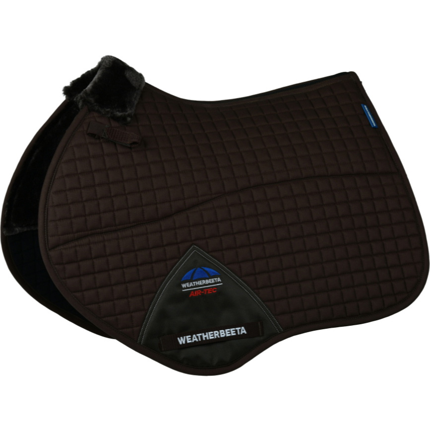 2025 Weatherbeeta Prime Air - Tec Comfy Fleece Jump Shaped Saddle Pad 1029560 - Brown